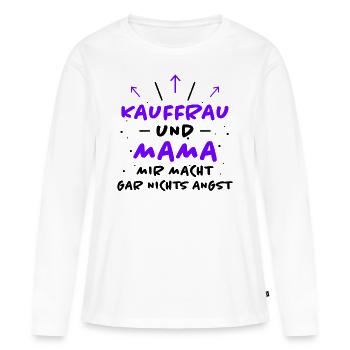 Kauffrau Spruch Verkäuferin Witz Kauffrau Geschenk - Frauen Premium Bio Langarmshirt - Weiß - Vorne - Julia (174cm)