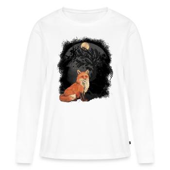 Renards mystiques - T-shirt manches longues Premium bio Femme - blanc - Devant - Julia (174cm)