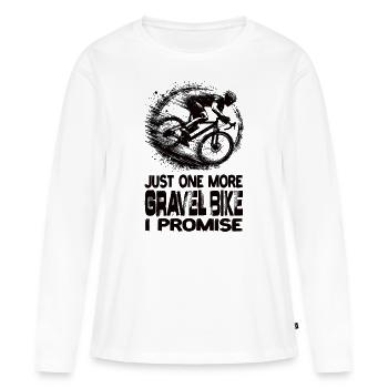 Encore un vélo de gravier Je promets des vélos de gravier - T-shirt manches longues Premium bio Femme - blanc - Devant - Julia (174cm)