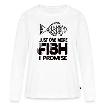 Juste un poisson de plus, je vous promets un poisson, un poisson, un poisson - T-shirt manches longues Premium bio Femme - blanc - Devant - Julia (174cm)