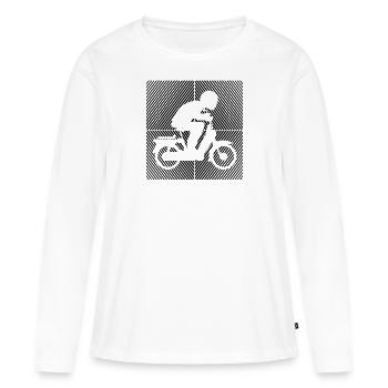 Moped moped scooter moped moped driver tshirt moped - Women's Premium Organic Long Sleeve Shirt - white - Front - Julia (174cm)