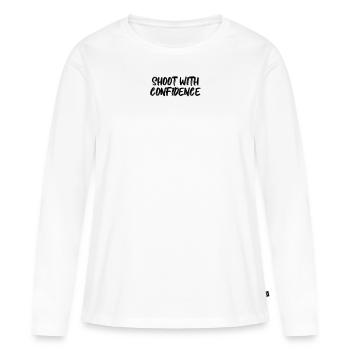 Billiards - Shoot with Confidence - Women's Premium Organic Long Sleeve Shirt - white - Front - Julia (174cm)