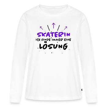 Skaterin Spruch Skating Lustiges Skaterin Geschenk - Frauen Premium Bio Langarmshirt - Weiß - Vorne - Julia (174cm)