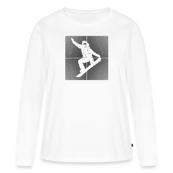 Snowboard Snowboard Remontée mécanique Snowboarder - T-shirt manches longues Premium bio Femme - blanc - Devant - Julia (174cm)