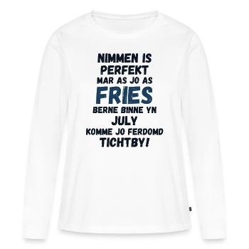 Birth or birthday in July , born Frisian - Women's Premium Organic Long Sleeve Shirt - white - Front - Julia (174cm)