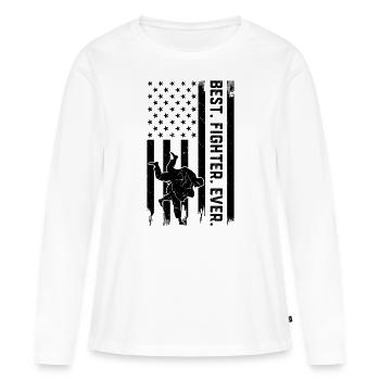 Judo Fighter Best Fighter Ever - Judo - Women's Premium Organic Long Sleeve Shirt - white - Front - Julia (174cm)