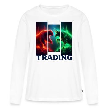 Commerce - T-shirt manches longues Premium bio Femme - blanc - Devant - Julia (174cm)