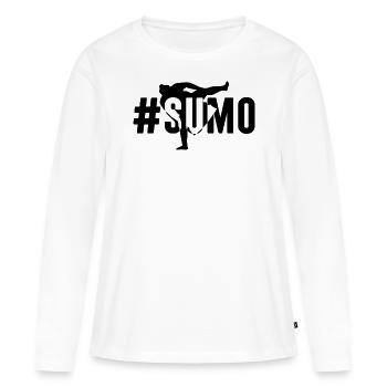 #sumo - Sumo Arts martiaux Japon Sumo Wrestling - S - T-shirt manches longues Premium bio Femme - blanc - Devant - Julia (174cm)