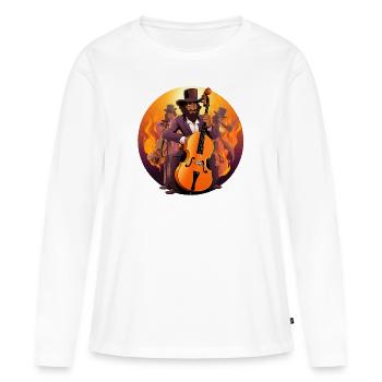 Sauveur grooving - T-shirt manches longues Premium bio Femme - blanc - Devant - Julia (174cm)