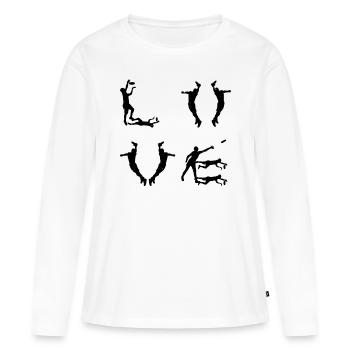 Love Disc Golf - Disc Golfer Disc Golfing - Frauen Premium Bio Langarmshirt - Weiß - Vorne - Julia (174cm)