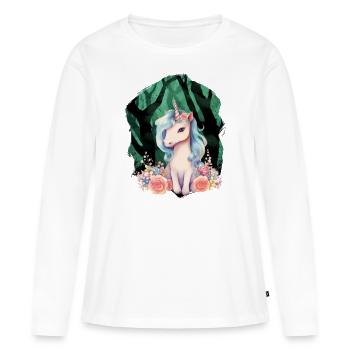 Unicorn Unicorns Mythical Creatures Mythical Animals Child - Women's Premium Organic Long Sleeve Shirt - white - Front - Julia (174cm)