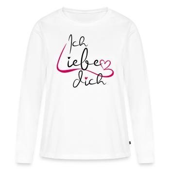 I Love You Scripture - Women's Premium Organic Long Sleeve Shirt - white - Front - Julia (174cm)