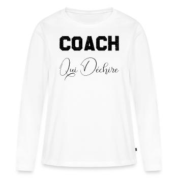 Coach Who - Women's Premium Organic Long Sleeve Shirt - white - Front - Julia (174cm)