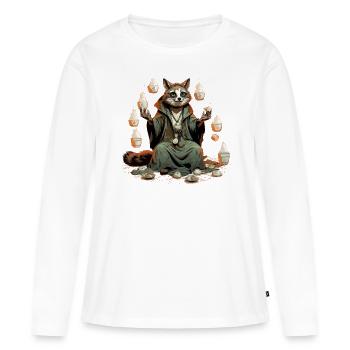 Le voyant charlatan - T-shirt manches longues Premium bio Femme - blanc - Devant - Julia (174cm)