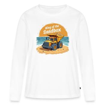Le roi du bac à sable – Conception d’excavatrice pour les enfants - T-shirt manches longues Premium bio Femme - blanc - Devant - Julia (174cm)