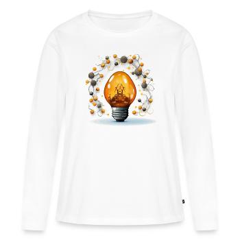 Éclairer la créativité - T-shirt manches longues Premium bio Femme - blanc - Devant - Julia (174cm)