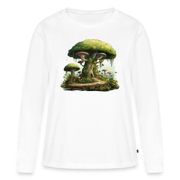 sagesse ancienne - T-shirt manches longues Premium bio Femme - blanc - Devant - Julia (174cm)