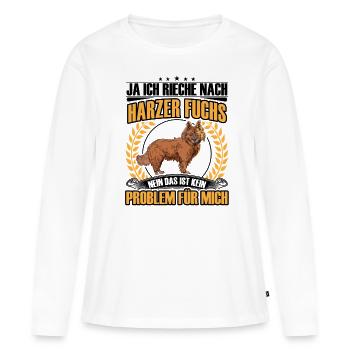 Harzer Fuchs Rieche nach Altdeutscher Hütehund - Frauen Premium Bio Langarmshirt - Weiß - Vorne - Julia (174cm)