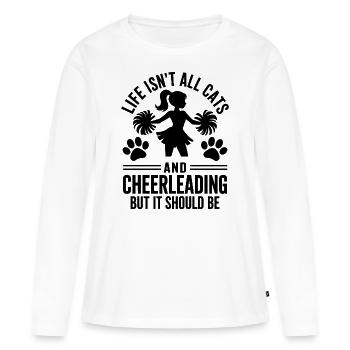 Cheerleading Saying Funny Cheerleading Gift - Women's Premium Organic Long Sleeve Shirt - white - Front - Julia (174cm)