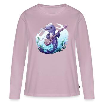 Ocean Melodies - Women's Premium Organic Long Sleeve Shirt - dusky pink - Front - Julia (174cm)