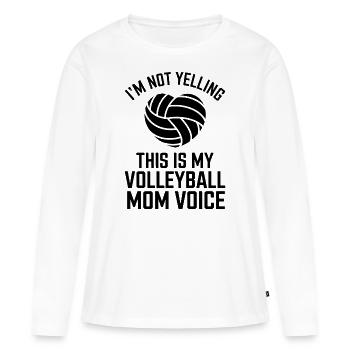 volley-ball dire drôle de cadeau de volley-ball - T-shirt manches longues Premium bio Femme - blanc - Devant - Julia (174cm)