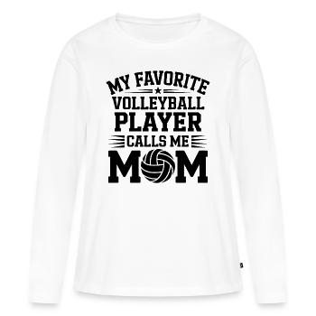 volley-ball dire drôle de cadeau de volley-ball - T-shirt manches longues Premium bio Femme - blanc - Devant - Julia (174cm)