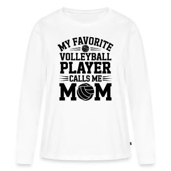 volley-ball dire drôle de cadeau de volley-ball - T-shirt manches longues Premium bio Femme - blanc - Devant - Julia (174cm)