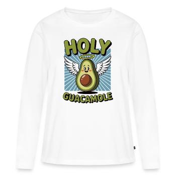 Guacamole sacré - T-shirt manches longues Premium bio Femme - blanc - Devant - Julia (174cm)