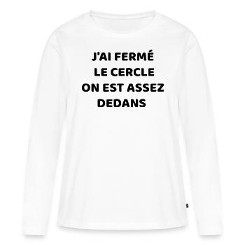 I closed the circle - Women's Premium Organic Long Sleeve Shirt - white - Front - Julia (174cm)