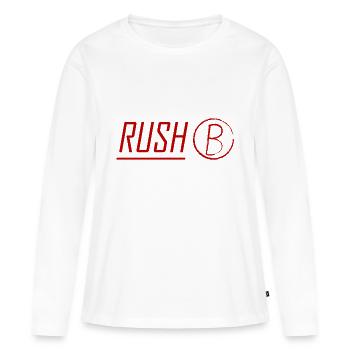 CS:GO RUSH B Schooter Gamer - T-shirt manches longues Premium bio Femme - blanc - Devant - Julia (174cm)