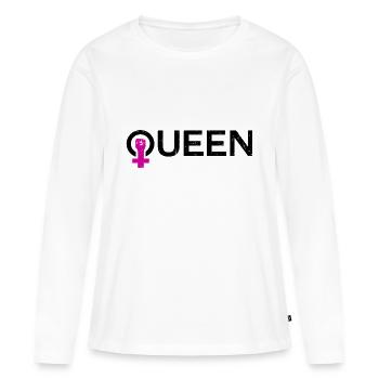 Reine Vénus Féminisme Femmes - T-shirt manches longues Premium bio Femme - blanc - Devant - Julia (174cm)