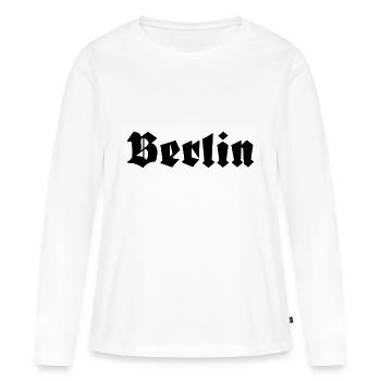 Berlin - Women's Premium Organic Long Sleeve Shirt - white - Front - Julia (174cm)