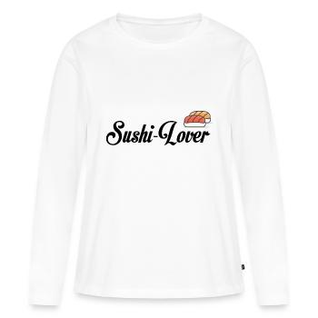 amant de sushi - T-shirt manches longues Premium bio Femme - blanc - Devant - Julia (174cm)