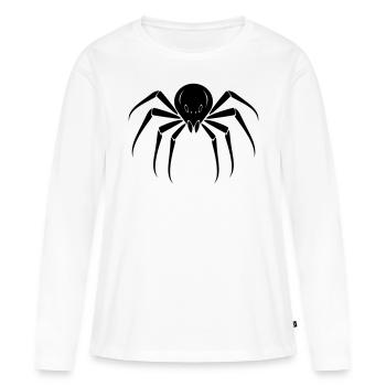 Araignée - T-shirt manches longues Premium bio Femme - blanc - Devant - Julia (174cm)