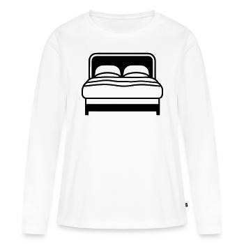 Lit - T-shirt manches longues Premium bio Femme - blanc - Devant - Julia (174cm)