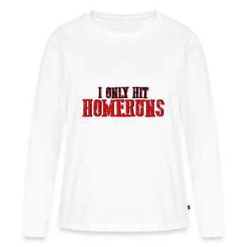Je n’ai frappé que des homeruns 2 - T-shirt manches longues Premium bio Femme - blanc - Devant - Julia (174cm)