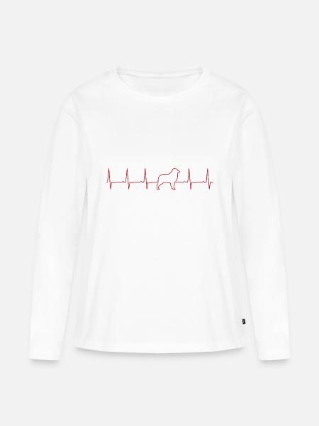 EKG Aussie - Frauen Premium Bio Langarmshirt - Weiß