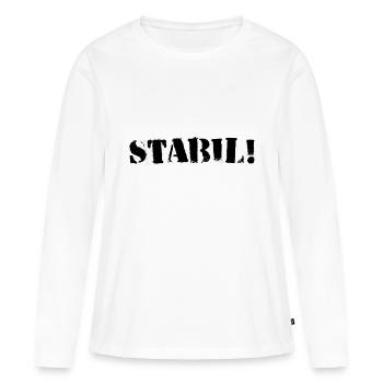 Stable black - Women's Premium Organic Long Sleeve Shirt - white - Front - Julia (174cm)