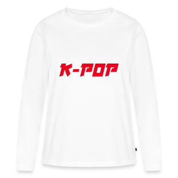 K-Pop Korean Pop Music - Women's Premium Organic Long Sleeve Shirt - white - Front - Julia (174cm)