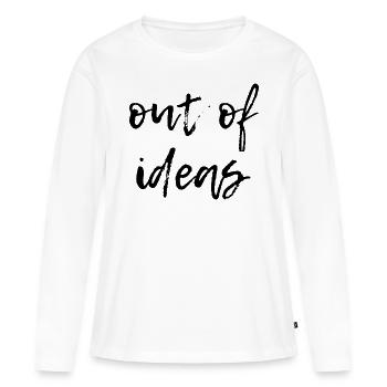 Keine Ideen mehr - Frauen Premium Bio Langarmshirt - Weiß - Vorne - Julia (174cm)