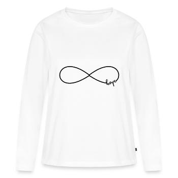 Unendlichkeit Hoffnung hope - Frauen Premium Bio Langarmshirt - Weiß - Vorne - Julia (174cm)