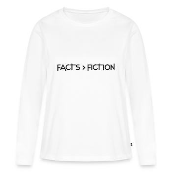 Athées - T-shirt manches longues Premium bio Femme - blanc - Devant - Julia (174cm)