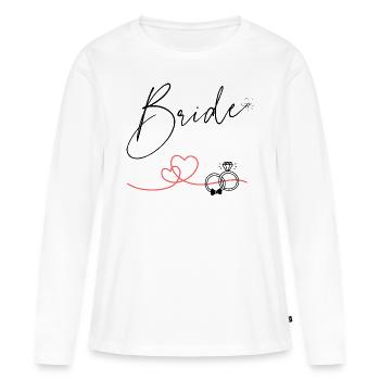 JGA Bride - Women's Premium Organic Long Sleeve Shirt - white - Front - Julia (174cm)