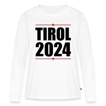 Tyrol 2024 - T-shirt manches longues Premium bio Femme - blanc - Devant - Julia (174cm)