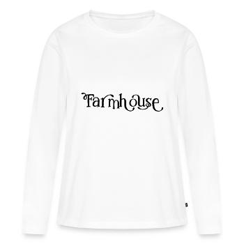 Farmhouse - Women's Premium Organic Long Sleeve Shirt - white - Front - Julia (174cm)