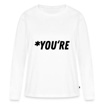 Grammar Grammar Gift Gift Idea - Women's Premium Organic Long Sleeve Shirt - white - Front - Julia (174cm)