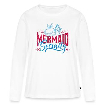 Sirène Sécurité Enterrement de vie de jeune fille JGA - T-shirt manches longues Premium bio Femme - blanc - Devant - Julia (174cm)