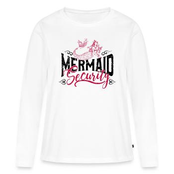 Sirène Sécurité Enterrement de vie de jeune fille JGA - T-shirt manches longues Premium bio Femme - blanc - Devant - Julia (174cm)