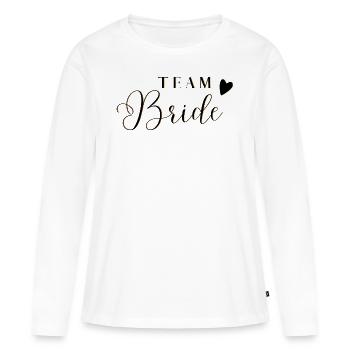 Team Bride - Enterrement de vie de jeune fille - T-shirt manches longues Premium bio Femme - blanc - Devant - Julia (174cm)