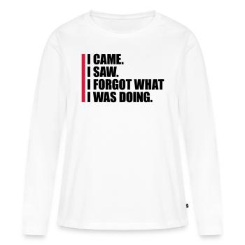 Je suis venu voir oublier - T-shirt manches longues Premium bio Femme - blanc - Devant - Julia (174cm)